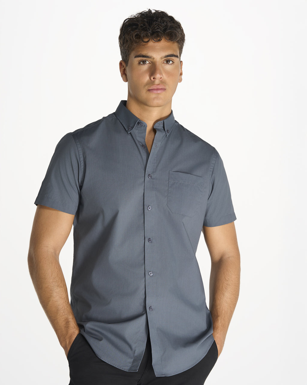 Casual & Business Ss Shirt Popelin