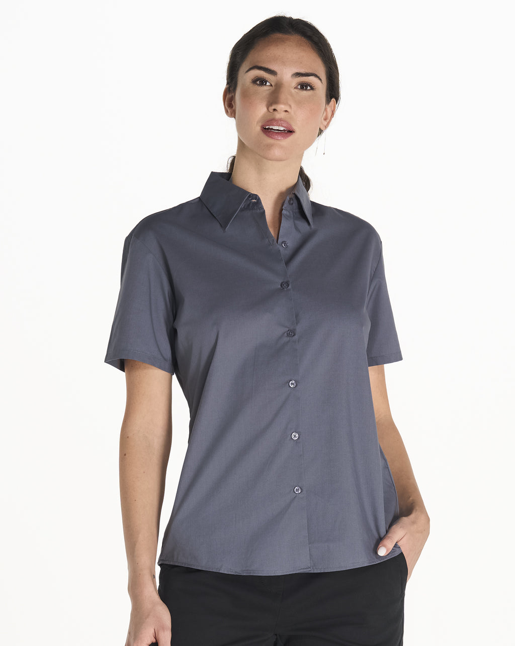 Lady Casual & Business Ss Shirt Popelin